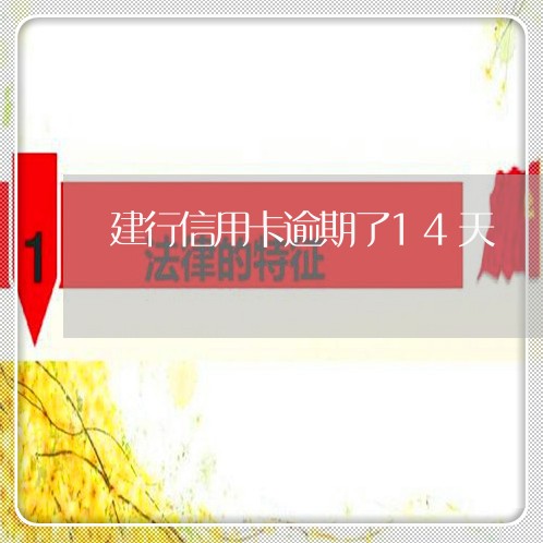 建行信用卡逾期了14天/2023063083745 建行信用卡逾期了14天/2023063083745