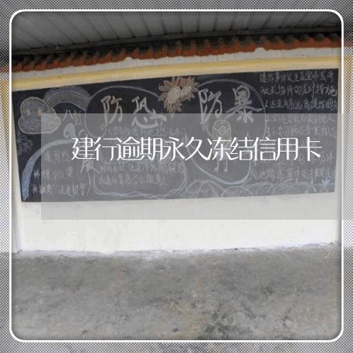 建行逾期永久冻结信用卡 建行逾期永久冻结信用卡