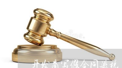 开发商写假合同逃税/2023022735036 开发商写假合同逃税/2023022735036