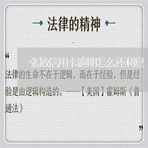 张掖信用卡逾期怎么还利息/2023062504939