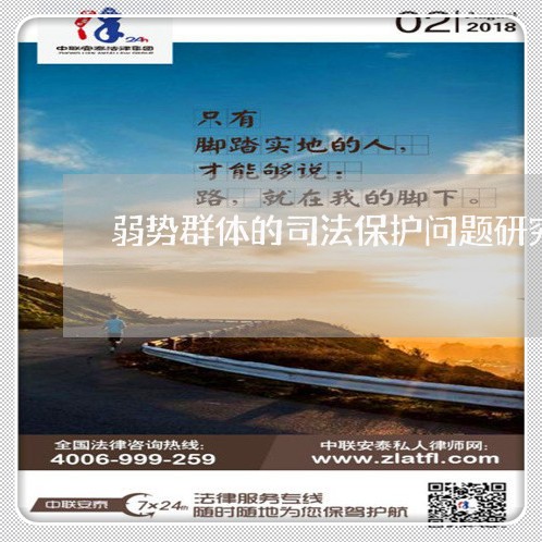 弱势群体的司法保护问题研究