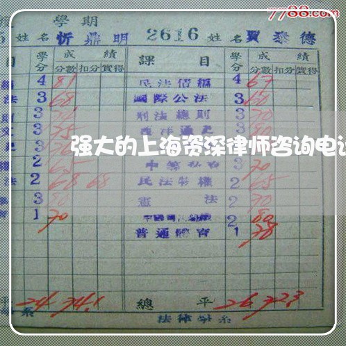 强大的上海资深律师咨询电话/2023032194168
