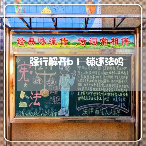 强行解开bl锁违法吗