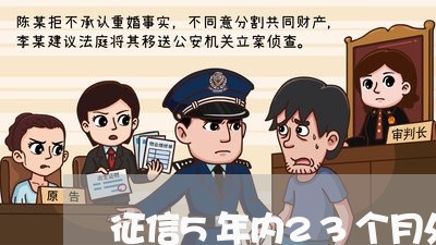 征信5年内23个月处于逾期