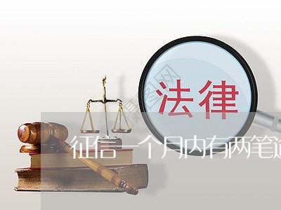 征信一个月内有两笔逾期