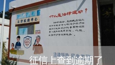 征信上查到逾期了