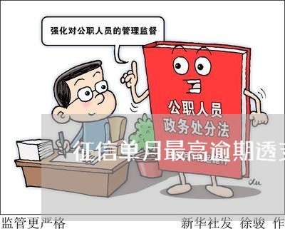 征信单月最高逾期透支总额 征信单月最高逾期透支总额