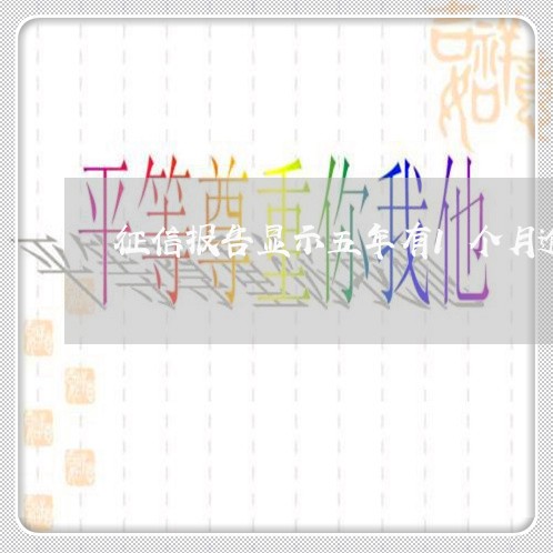 征信报告显示五年有1个月逾期