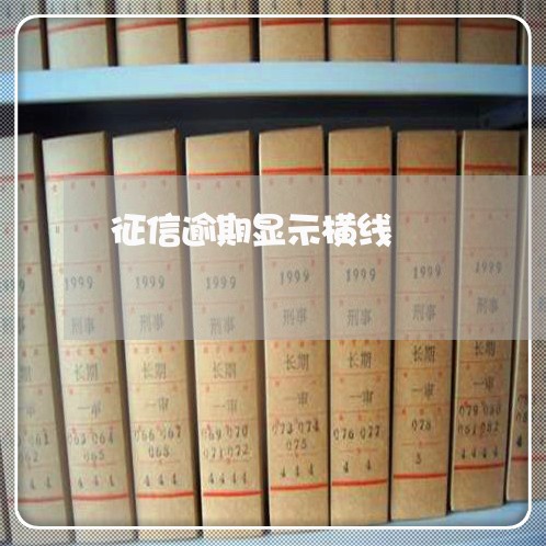 征信逾期显示横线