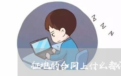 征地的合同上什么都没有写/2023060549160