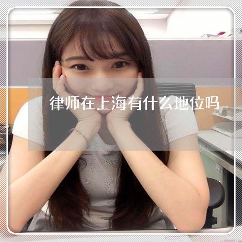 律师在上海有什么地位吗