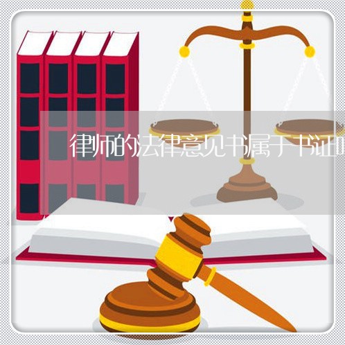 律师的法律意见书属于书证吗