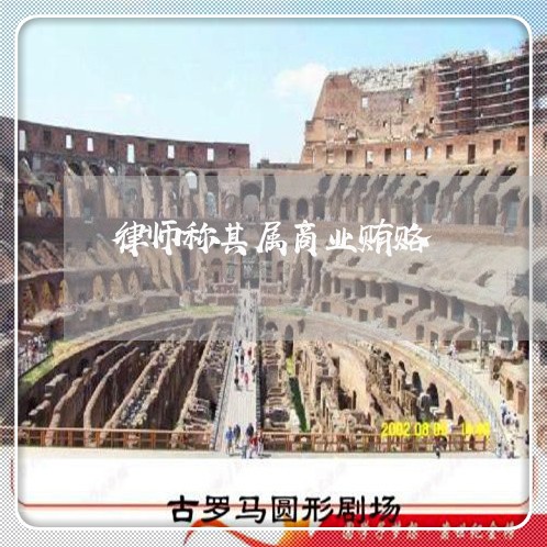 律师称其属商业贿赂