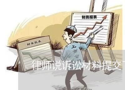律师说诉讼材料提交了
