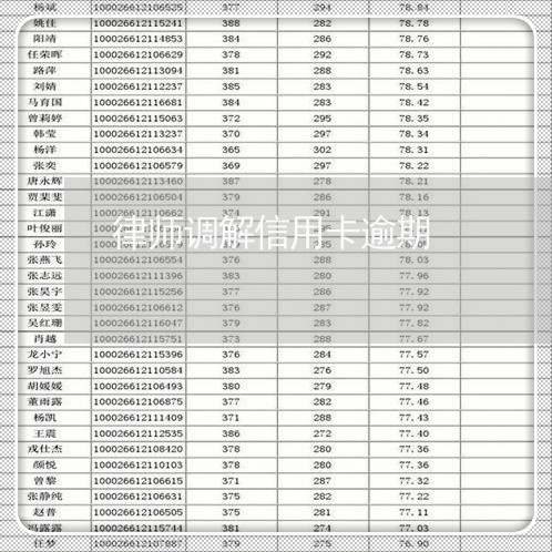 律师调解信用卡逾期