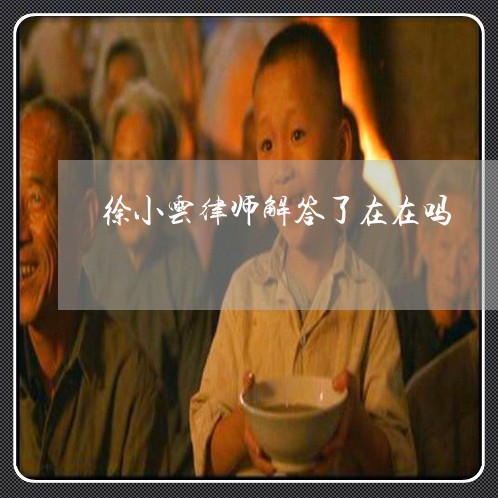 徐小云律师解答了在在吗 徐小云律师解答了在在吗