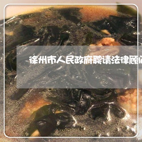徐州市人民政府聘请法律顾问