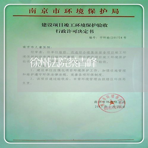 徐州法院蔡青峰 徐州法院蔡青峰