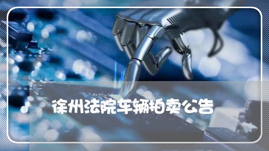 徐州法院车辆拍卖公告