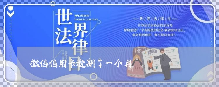 微信信用卡逾期了一个月 微信信用卡逾期了一个月