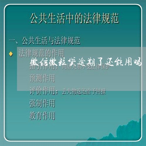 微信微粒贷逾期了还能用吗/2023060461494