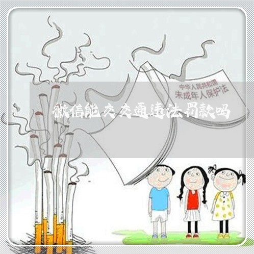 微信能交交通违法罚款吗 微信能交交通违法罚款吗