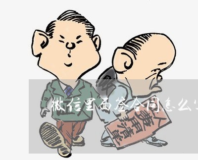微信里面签合同怎么写/2023022704059