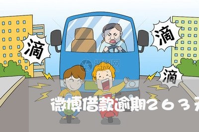 微博借款逾期263天 微博借款逾期263天