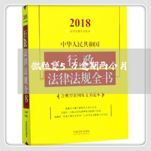 微粒贷5万逾期两个月/2023091371626