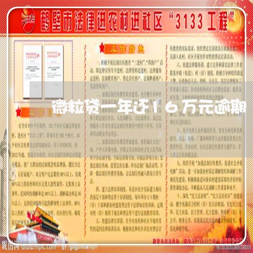 微粒贷一年还16万元逾期