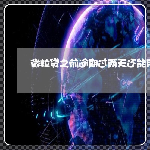 微粒贷之前逾期过两天还能用吗/2023062942816