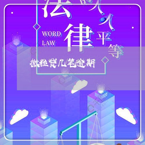 微粒贷几笔逾期/2023071492925