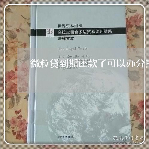 微粒贷到期还款了可以办分期吗 微粒贷到期还款了可以办分期吗