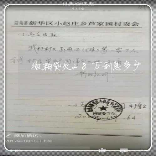 微粒贷欠28万利息多少
