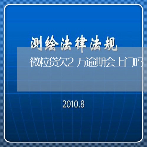 微粒贷欠2万逾期会上门吗/2023091328282