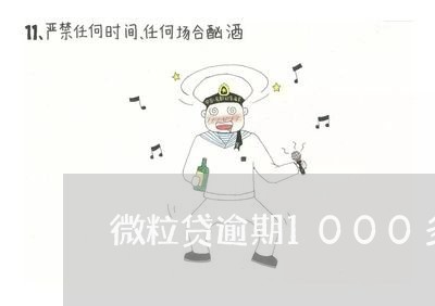 微粒贷逾期1000多元 微粒贷逾期1000多元