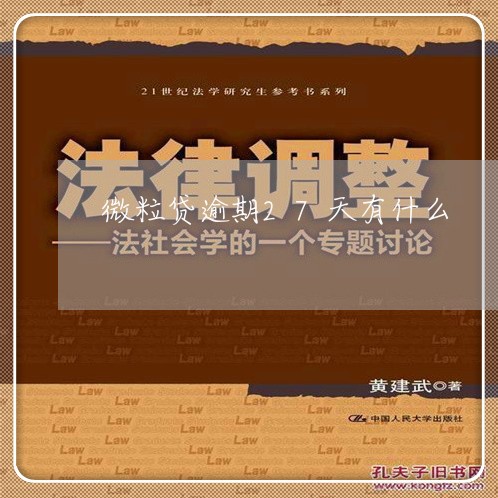 微粒贷逾期27天有什么/2023061945958