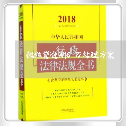 微粒贷逾期6万处理方案/2023091324147