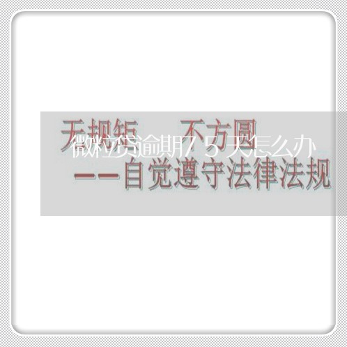 微粒贷逾期75天怎么办/2023061937281