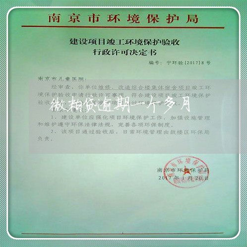 微粒贷逾期一个多月 微粒贷逾期一个多月