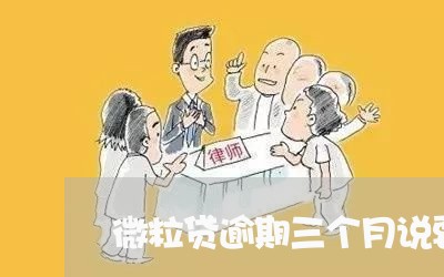 微粒贷逾期三个月说要上门/2023062713067