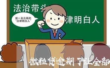 微粒贷逾期了让全部还清/2023022777152