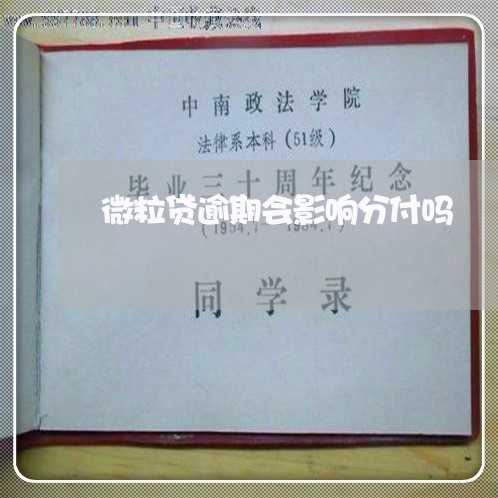 微粒贷逾期会影响分付吗 微粒贷逾期会影响分付吗
