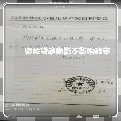 微粒贷逾期影不影响政审 微粒贷逾期影不影响政审