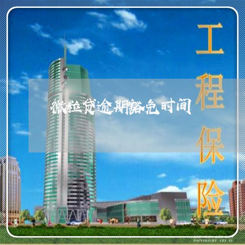 微粒贷逾期豁免时间