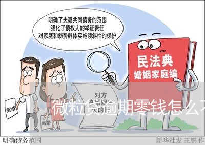 微粒贷逾期零钱怎么不被扣/2023091348571