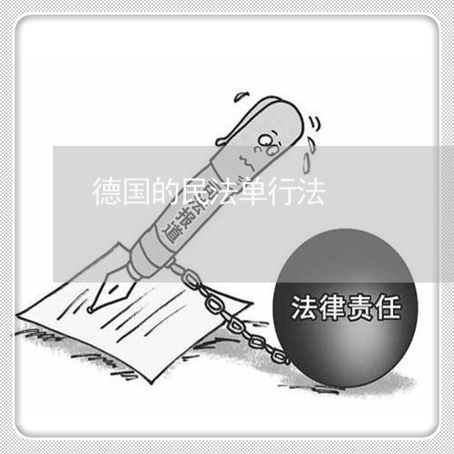 德国的民法单行法 德国的民法单行法