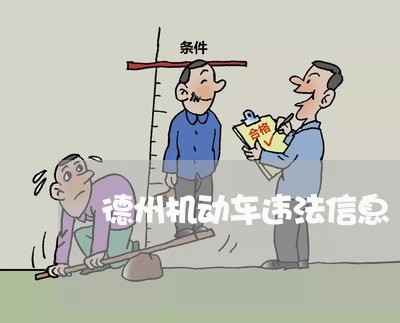 德州机动车违法信息 德州机动车违法信息