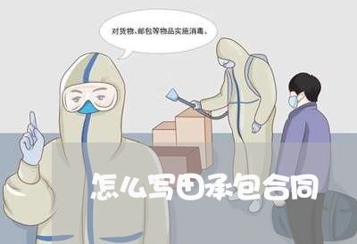 怎么写田承包合同/2023022753735 怎么写田承包合同/2023022753735