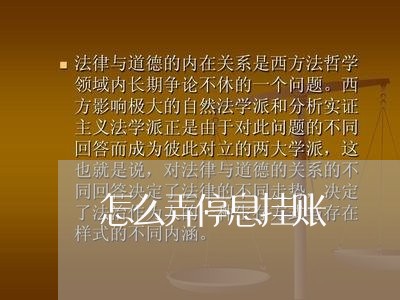 怎么弄停息挂账/2023071346250